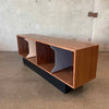 Modern Walnut Record Storage Credenza