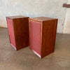 Mid Century Modern Walnut Speaker/Cabinets By Lancer Soundcraftsmen