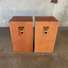 Mid Century Modern Walnut Speaker/Cabinets By Lancer Soundcraftsmen