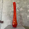 Mid Century Modern L.E. Simth Red Glass Vase