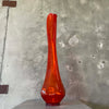 Mid Century Modern L.E. Simth Red Glass Vase