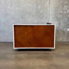Mid Century Modern Hand Painted Walnut Cabinet #1