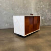 Mid Century Modern Hand Painted Walnut Cabinet #1