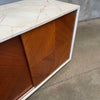 Mid Century Modern Hand Painted Walnut Cabinet #2