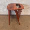 Vintage Mid Century Modern Walnut End Table w/ Magazine Rack by Arthur Umanoff