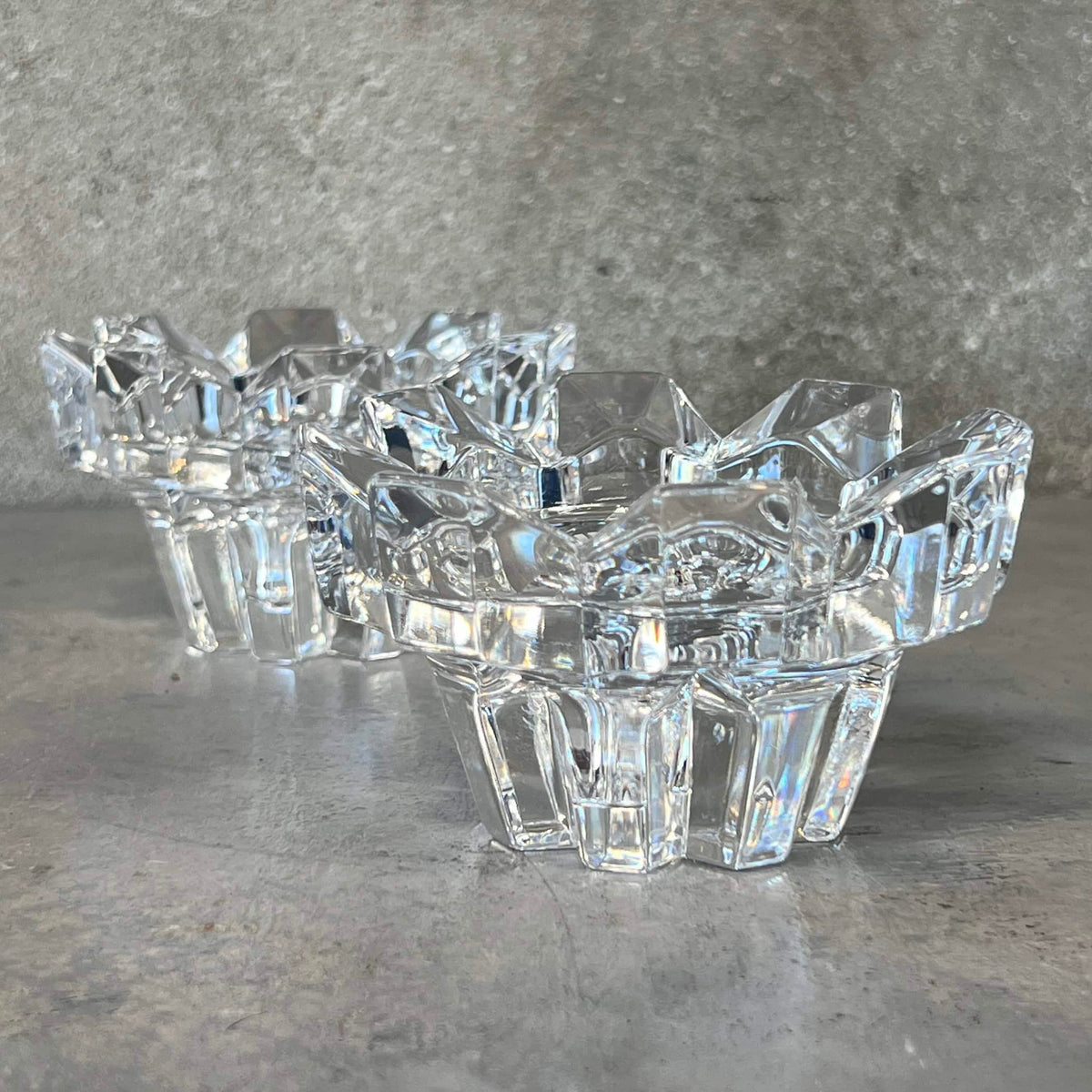 Pair of Vintage Mikasa Cristal Candle Holders