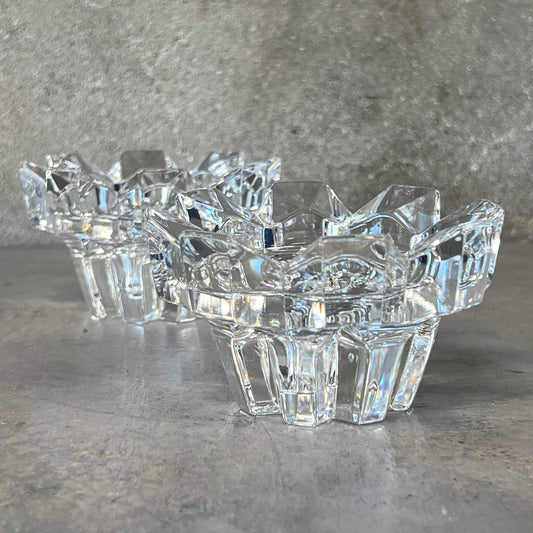Pair of Vintage Mikasa Cristal Candle Holders