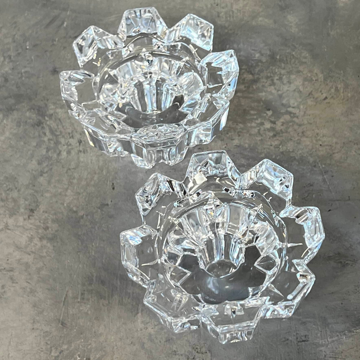 Pair of Vintage Mikasa Cristal Candle Holders