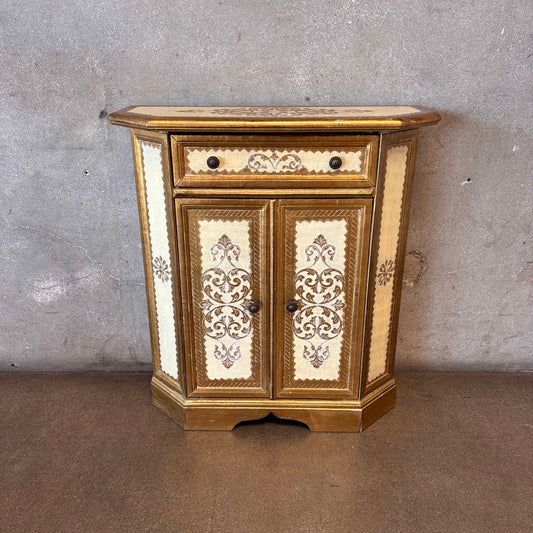 Vintage Italian Florentine Console With Two Door Cabinet