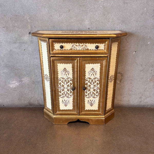 Vintage Italian Florentine Console With Two Door Cabinet