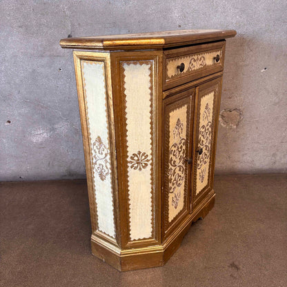 Vintage Italian Florentine Console With Two Door Cabinet