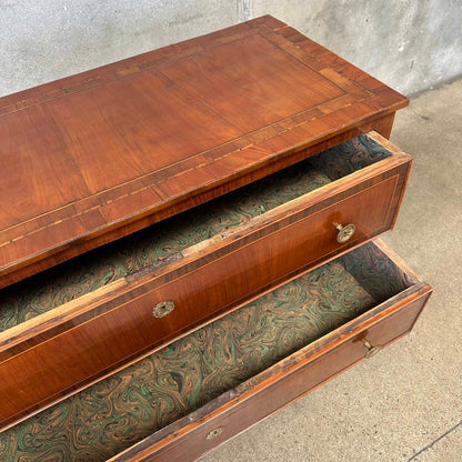 18th Century Italian Neo Classical Commode Two Drawer Walnut