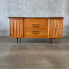 Mid Century Walnut & Burl Credenza