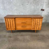 Mid Century Walnut & Burl Credenza