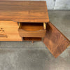 Mid Century Walnut & Burl Credenza