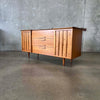 Mid Century Walnut & Burl Credenza