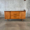 Mid Century Walnut & Burl Credenza