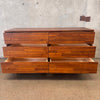SOHO High Mid Century Style Acacia Wood Six Drawer Dresser