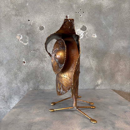 Signed Curtis Lee Brass Owl