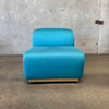 Vintage Blue Swivel Lounge Chair