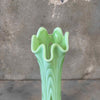 Rare Fenton "Baggy Bayou" Green Swung Vase