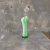 Rare Fenton "Baggy Bayou" Green Swung Vase