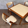 Vintage Mid Century Modern Wood Folding Table & (4) Chairs