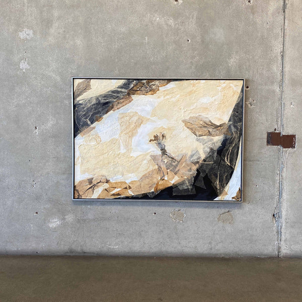 Abstract Mixed Media Painting On Canvas By Lydia Thomson 1978