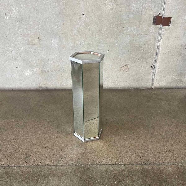 1970's Mirrored Pedestal