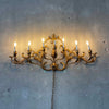 Hollywood Regency Gold Gilded Wall Sconce Lamp