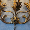 Hollywood Regency Gold Gilded Wall Sconce Lamp