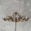 Hollywood Regency Gold Gilded Wall Sconce Lamp