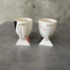 Pair of Vintage Kato Koegi Japan Fujimori Alpha 3 Coffee Mugs