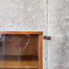 Mid Century Modern Walnut & Glass Shelf Cabinet