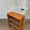 Mid Century Modern Walnut & Glass Shelf Cabinet