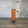 Mid Century Modern Walnut & Glass Shelf Cabinet