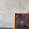 Mid Century Modern Walnut & Glass Shelf Cabinet