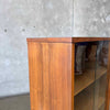 Mid Century Modern Walnut & Glass Shelf Cabinet