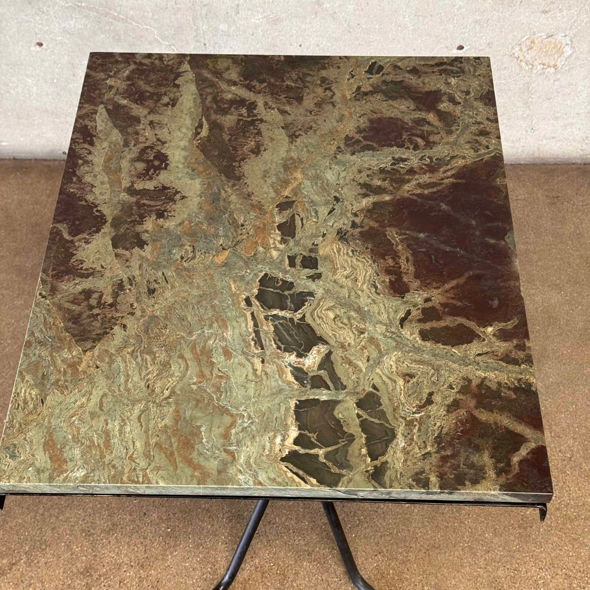 Vintage Bistro/ Cafe Table With Custom Quartzite Top #1
