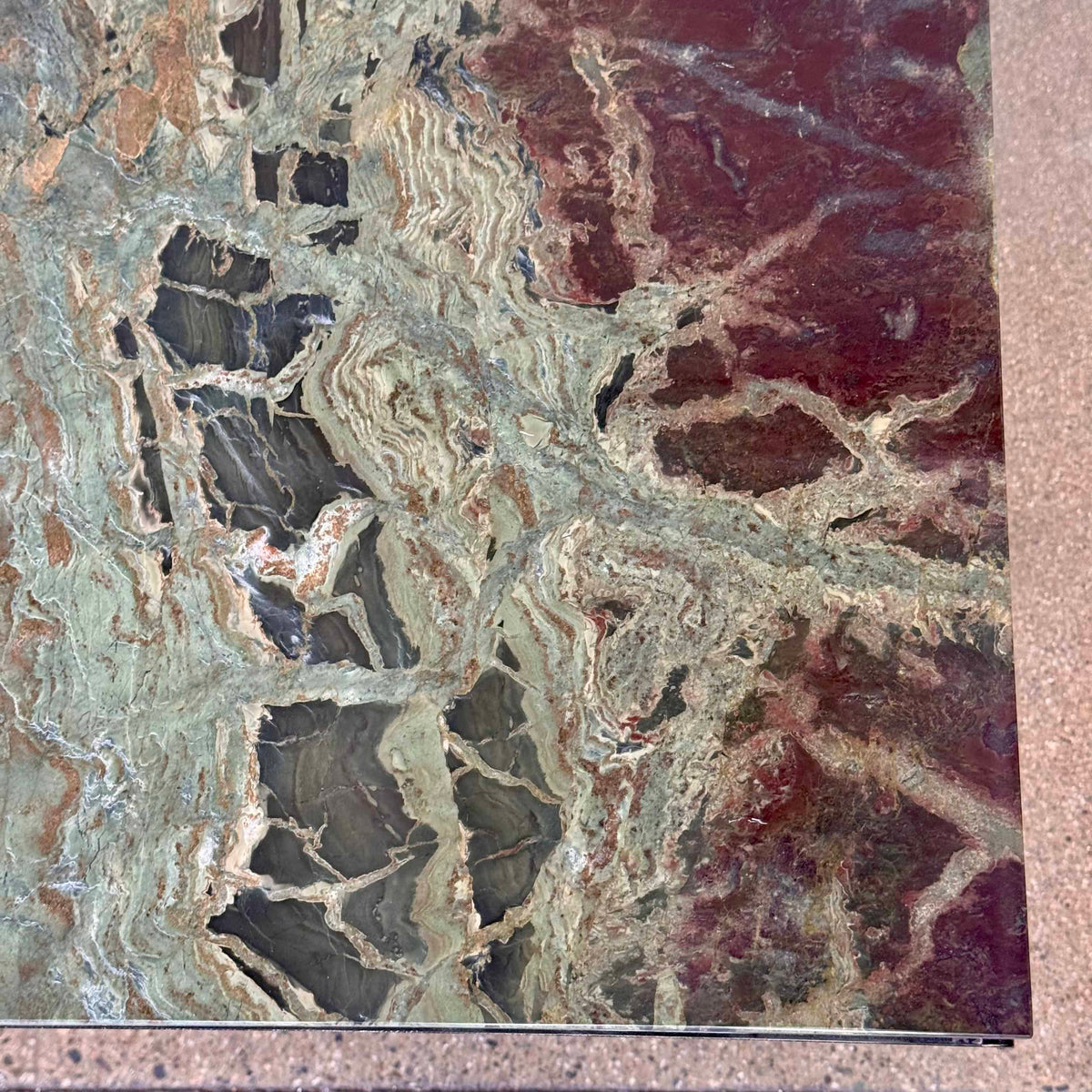 Vintage Bistro/ Cafe Table With Custom Quartzite Top #1