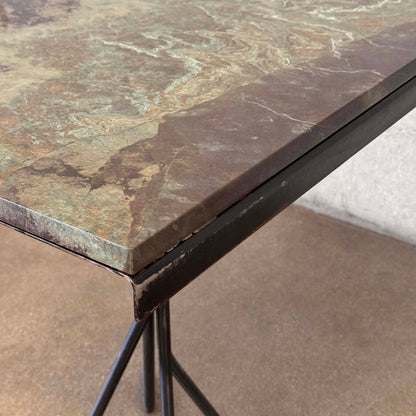 Vintage Bistro/ Cafe Table With Custom Quartzite Top #1