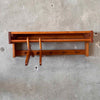 Scandinavian Pine Shelf With Two Crafted Hangers