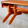 Scandinavian Pine Shelf With Two Crafted Hangers