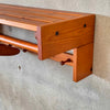 Scandinavian Pine Shelf With Two Crafted Hangers