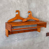 Scandinavian Pine Shelf With Two Crafted Hangers