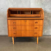 Egon Ostre Gaard Danish Teak Roll Top Secretary Desk