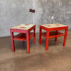 Pair of Mosaic Tile Top Table