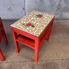 Pair of Mosaic Tile Top Table