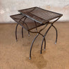 Pair of Vintage Iron Nesting Patio Tables