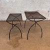 Pair of Vintage Iron Nesting Patio Tables